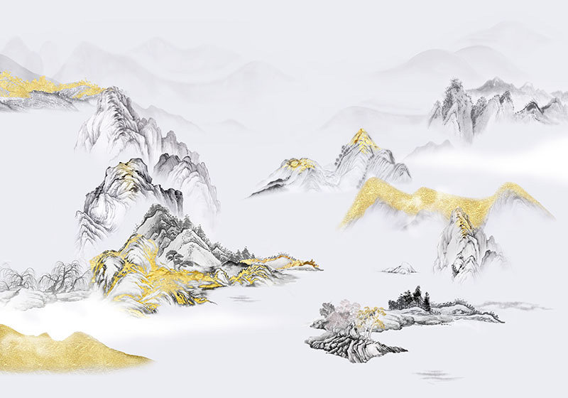 新中式简约金色山