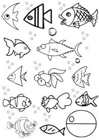 背景墙手绘卡通鱼