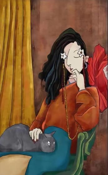 欧美油画人物美女