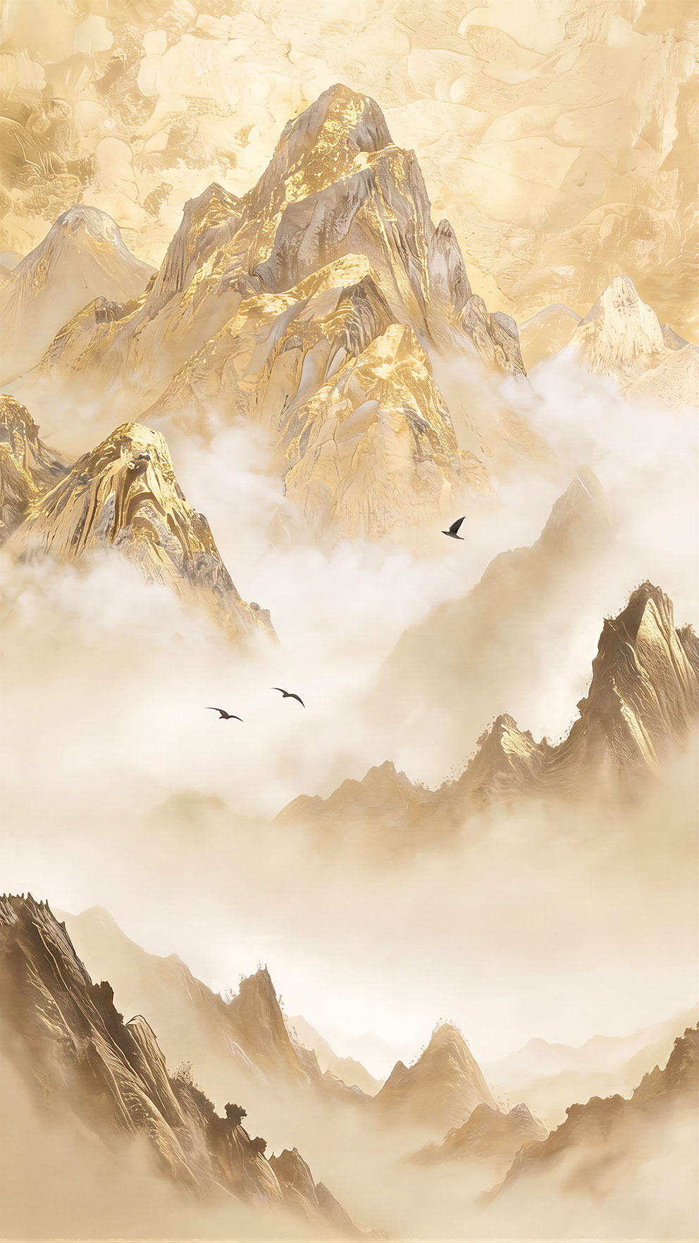 新中式金色山峰玄
