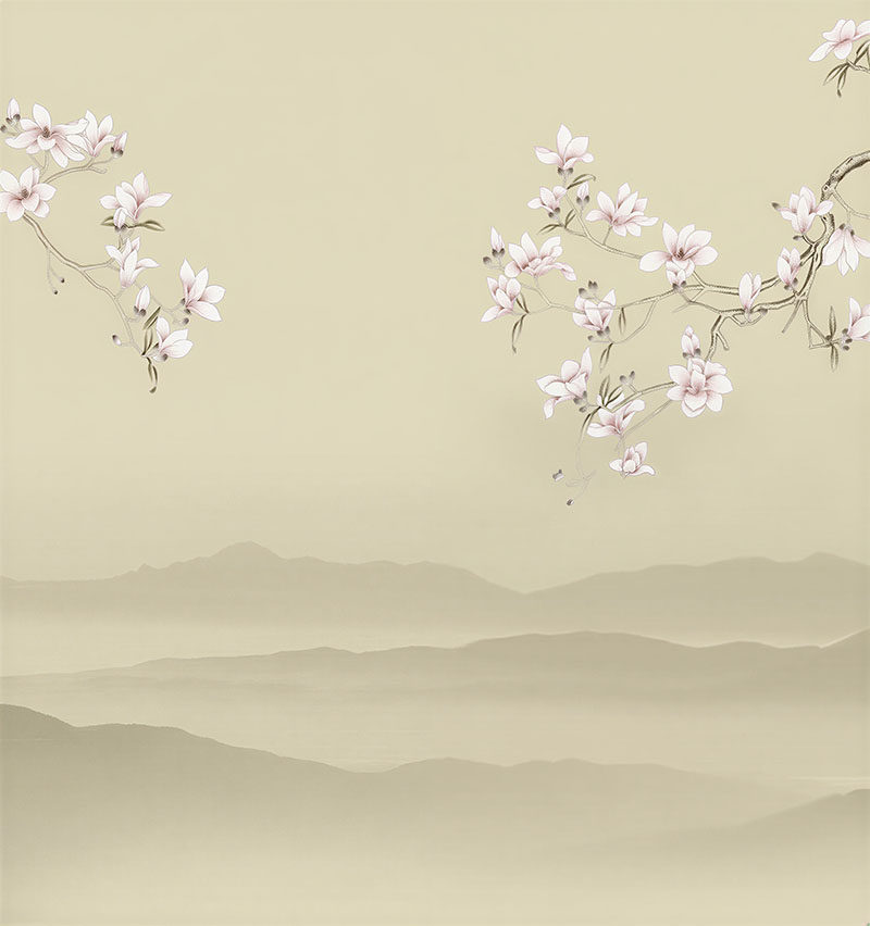 新中式背景墙山水