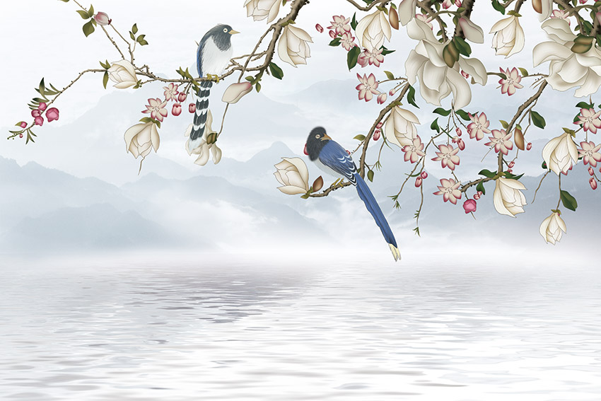 山水花鸟 中式 