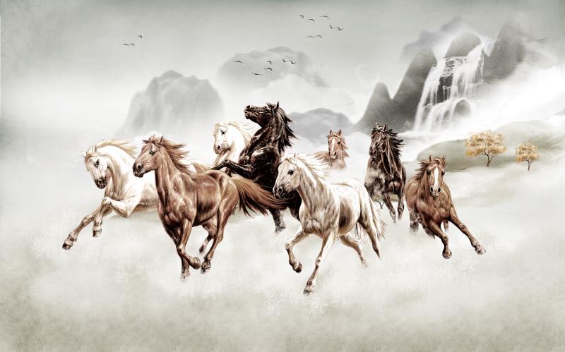 现代简约抽象马到