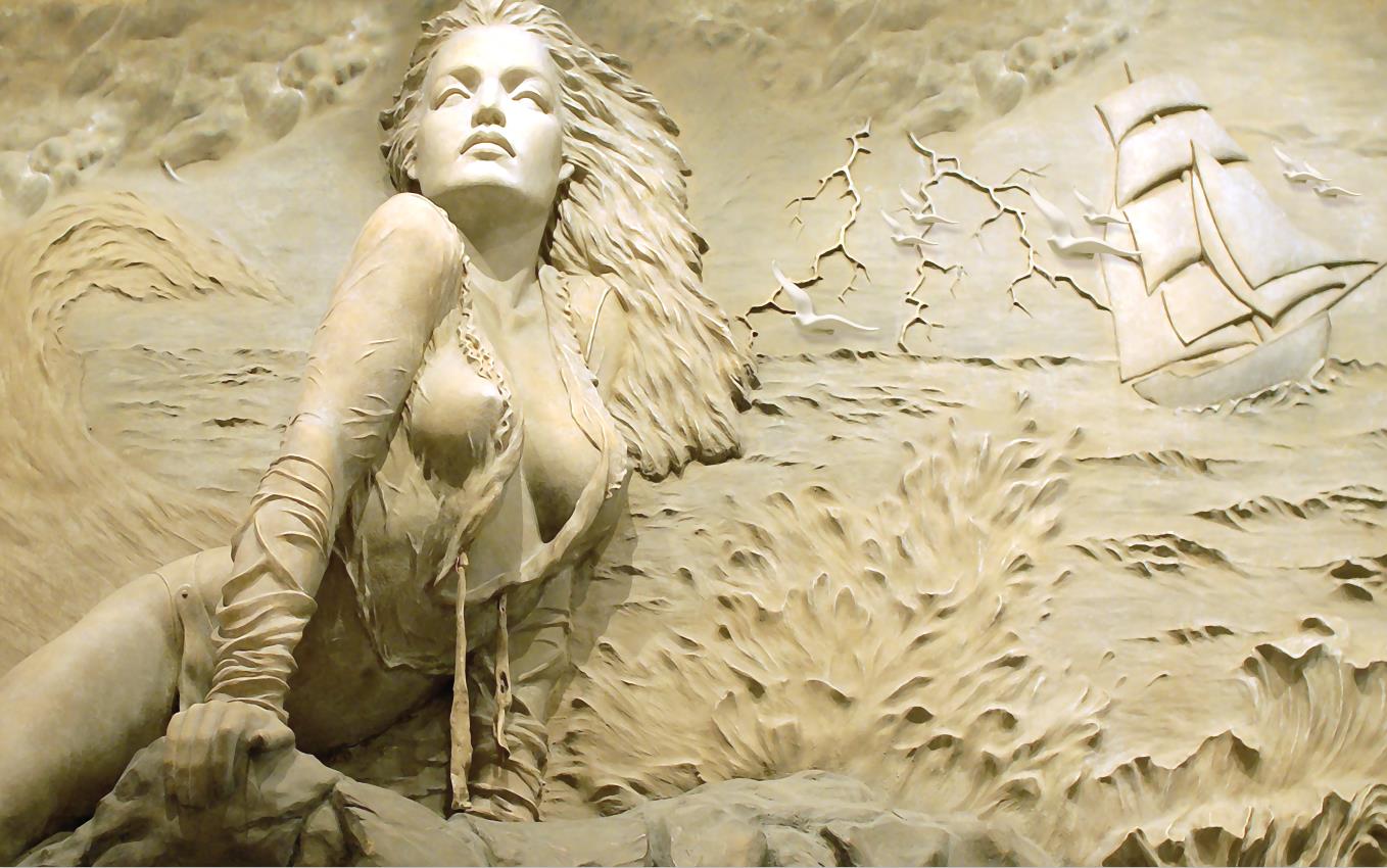 欧式金色3D立体