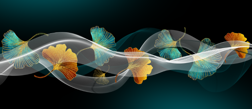 现代简约背景墙飘