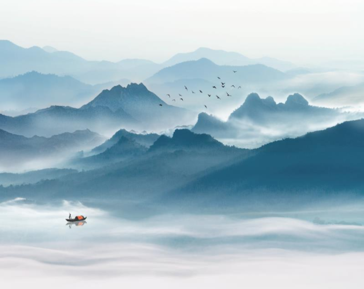 新中式抽象意境山
