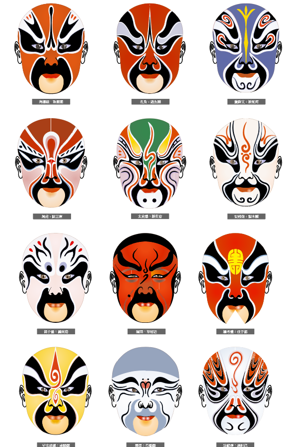 京剧人物脸谱素材