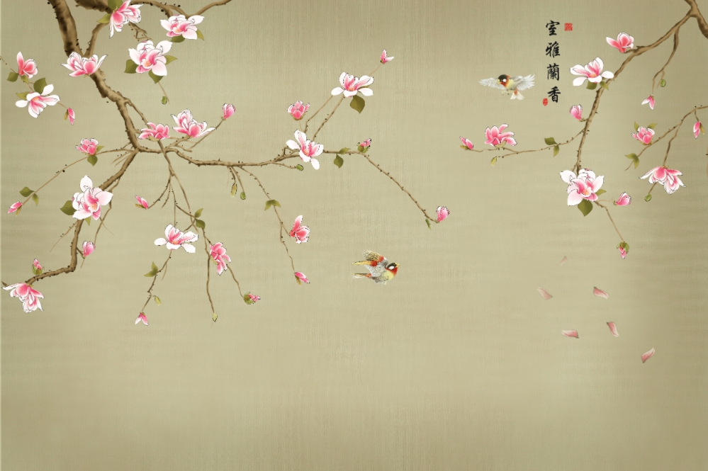 新中式玉兰花鸟室