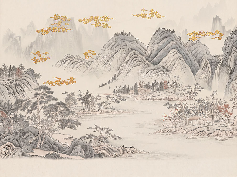 新中式复古山水背