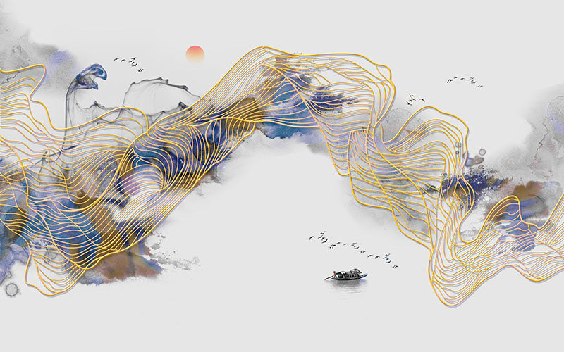 背景墙现代简约金