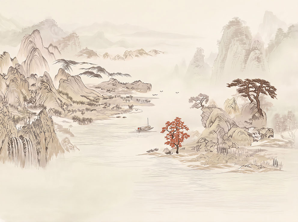 新中式复古简约山