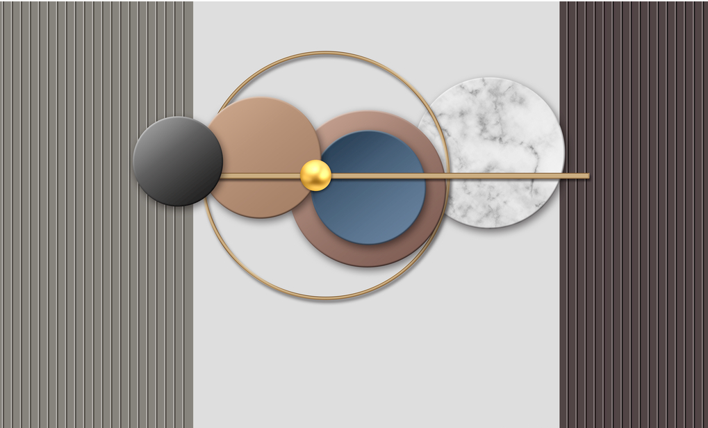 时尚背景墙格栅圆