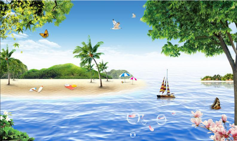 现代简约碧海蓝天