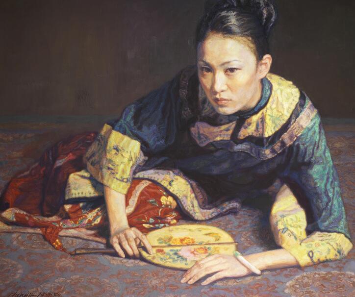 陈逸飞复古油画美