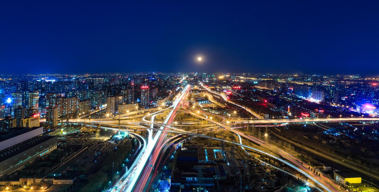 夜景 城市 街道