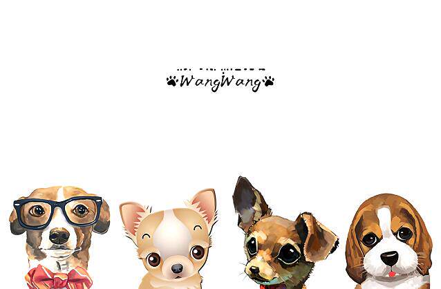 狗狗挂画背景墙狗