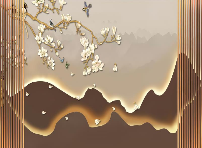 抽象山 格栅背景