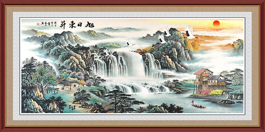 旭日东升背景 中