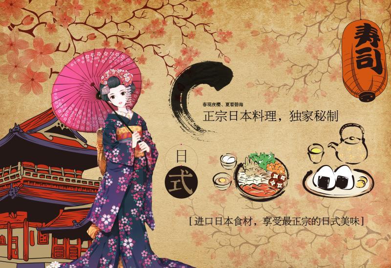 日本料理寿司复古