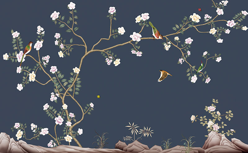 背景墙新中式复古