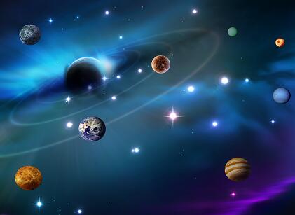 星球星空吊顶壁画