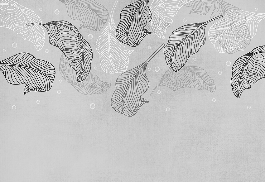 北欧风手绘抽象芭