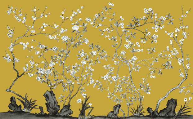 新中式花鸟背景墙