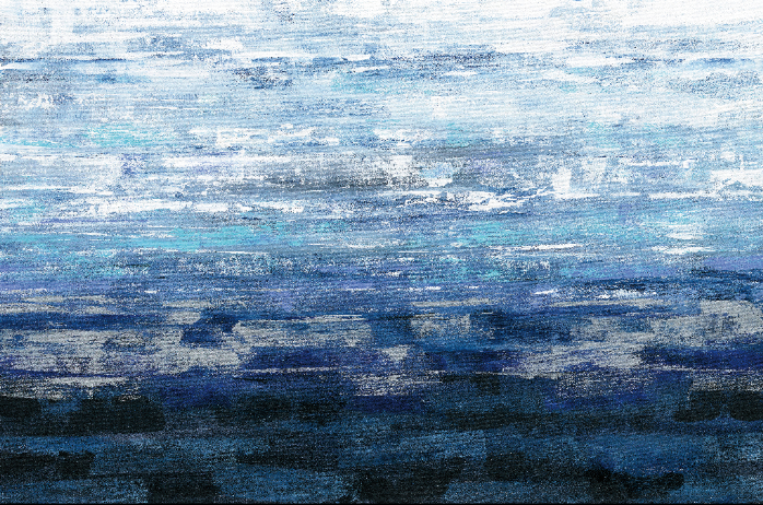 蓝色抽象油画蓝色