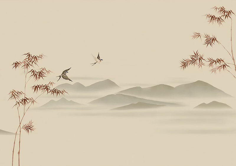 新中式山水花鸟竹