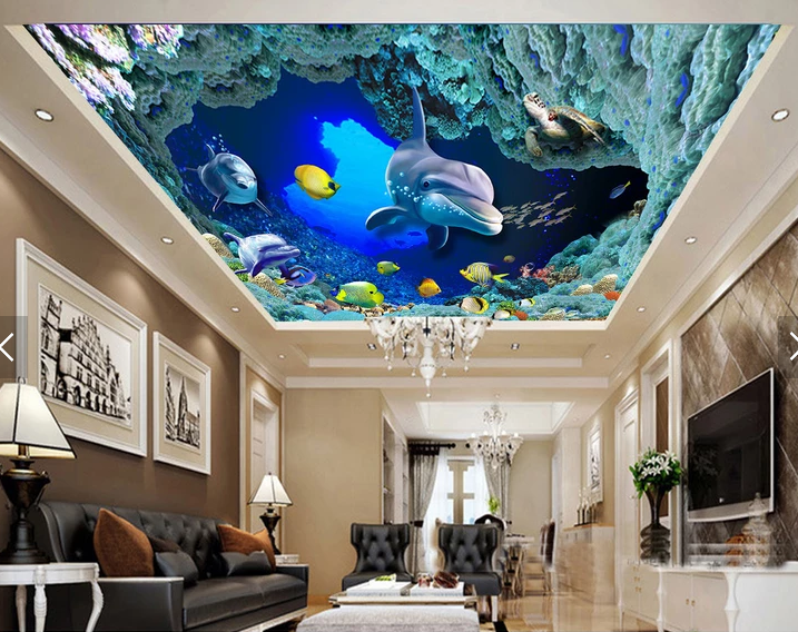 海洋世界天顶壁画