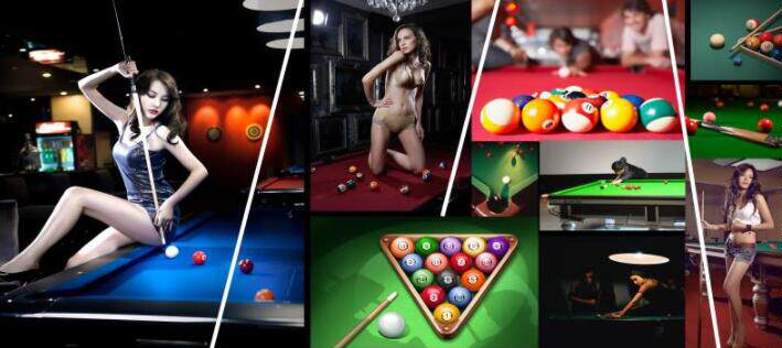 台球形象墙桌球背