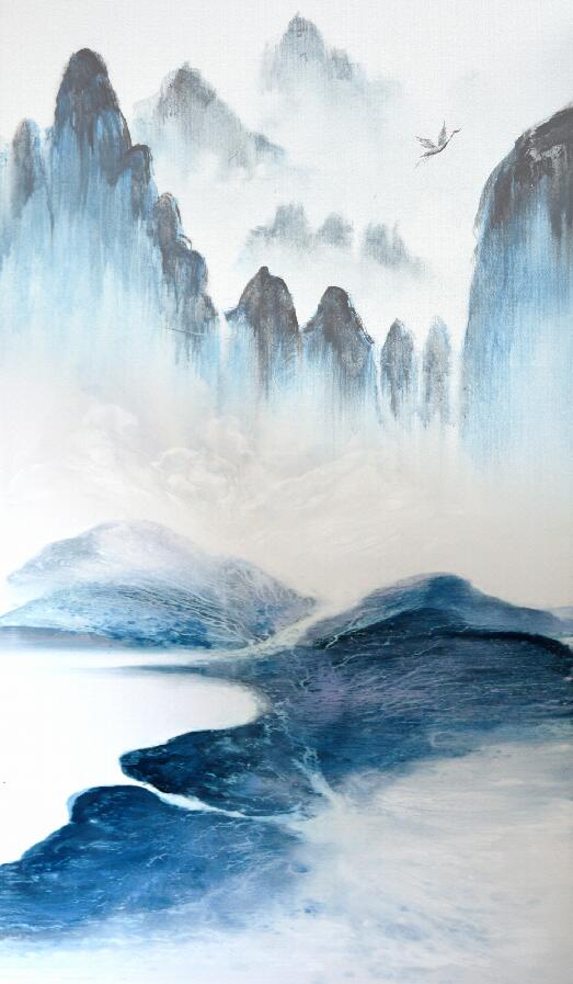新中式水墨山水意