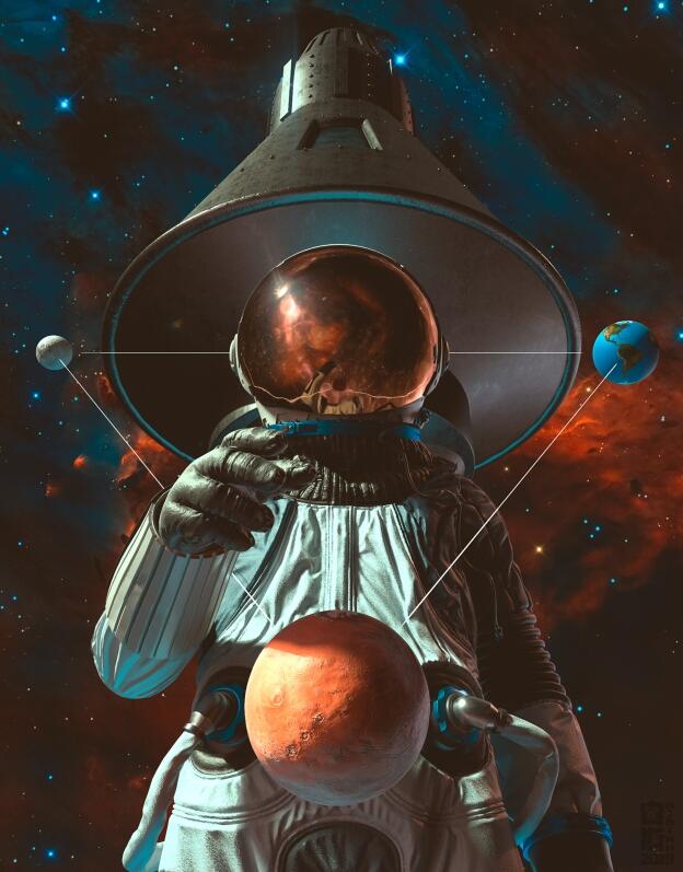 现代简约抽象太空