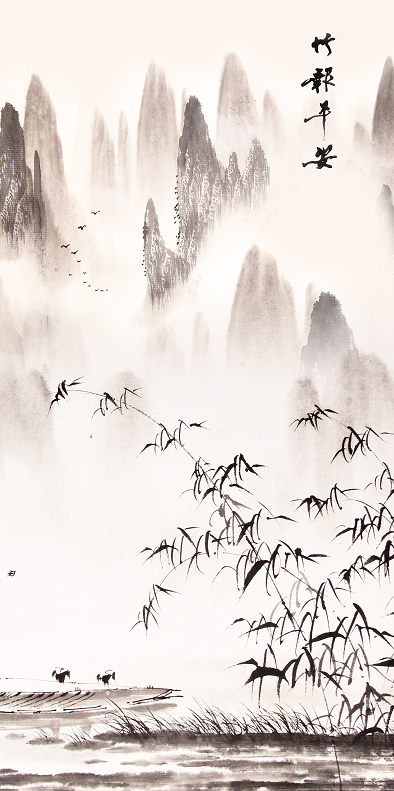 中式水墨山水玄关