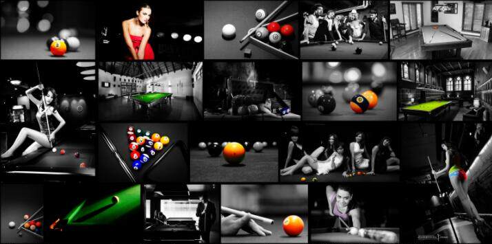 台球形象墙桌球背