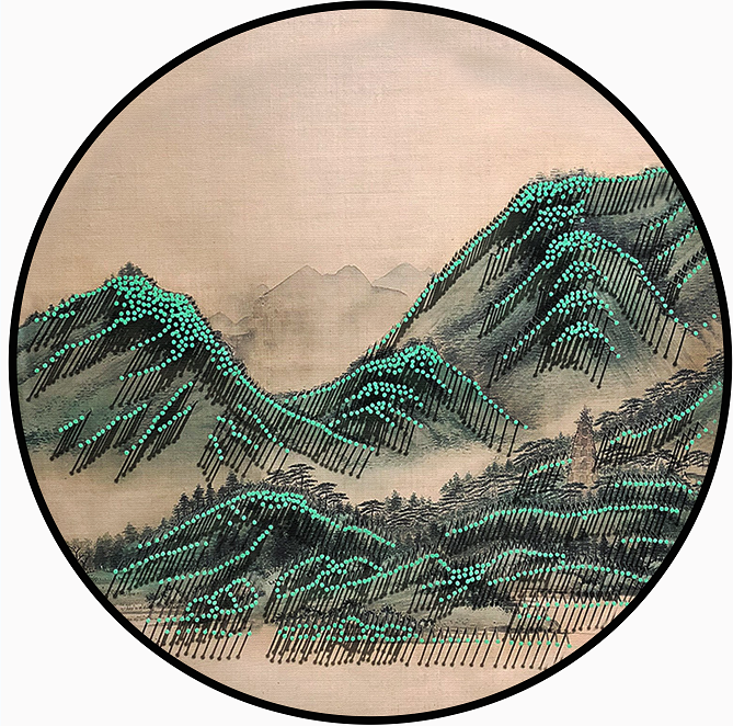 新中式圆形装饰画