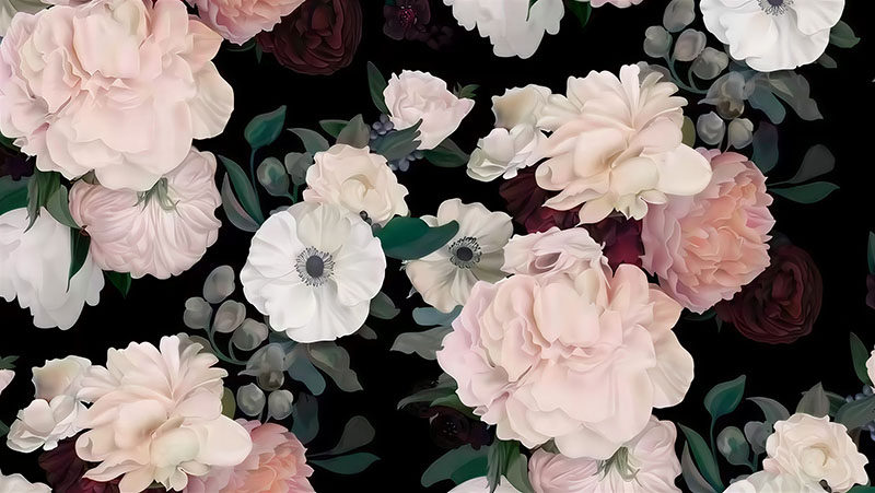 背景墙现代简约花