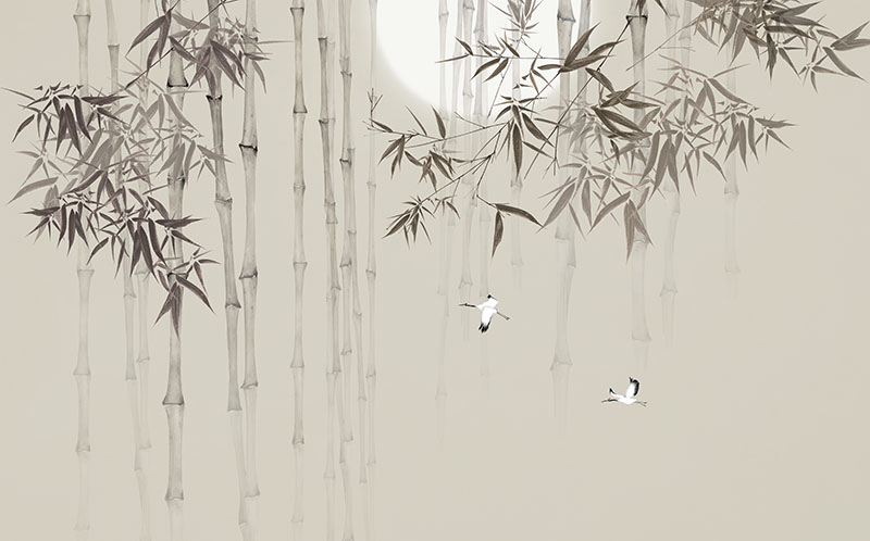 新中式背景墙简约