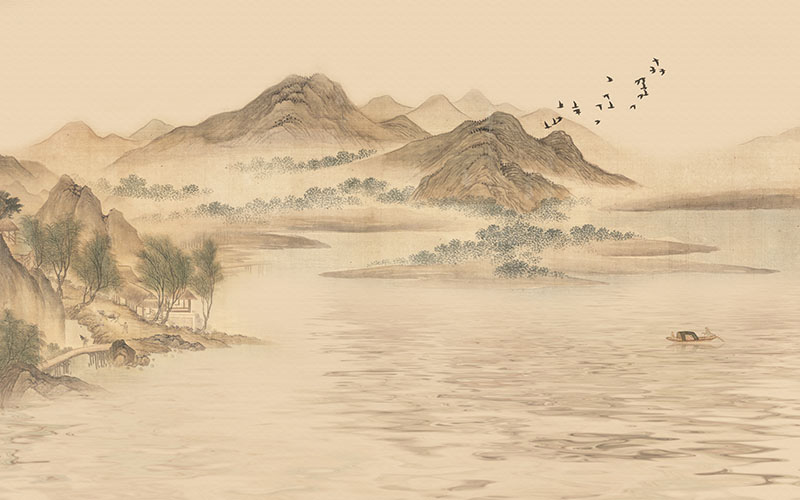 新中式复古山水背