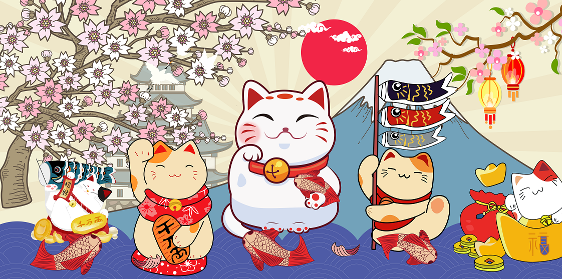 日式寿司招财猫寿