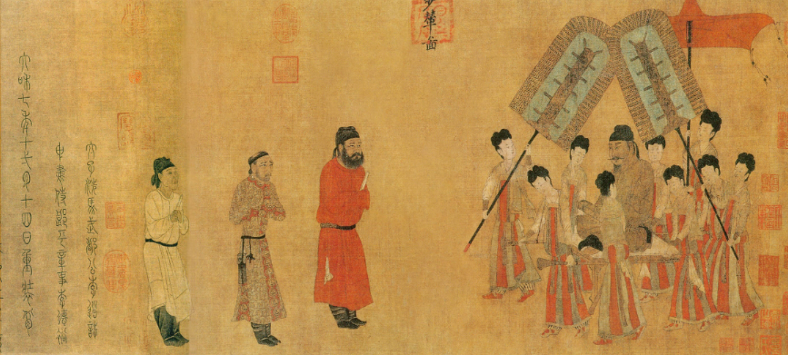 新中式背景墙古画