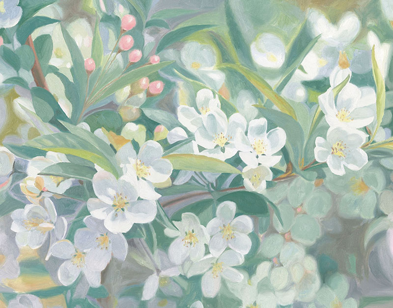 现代简约油画花朵