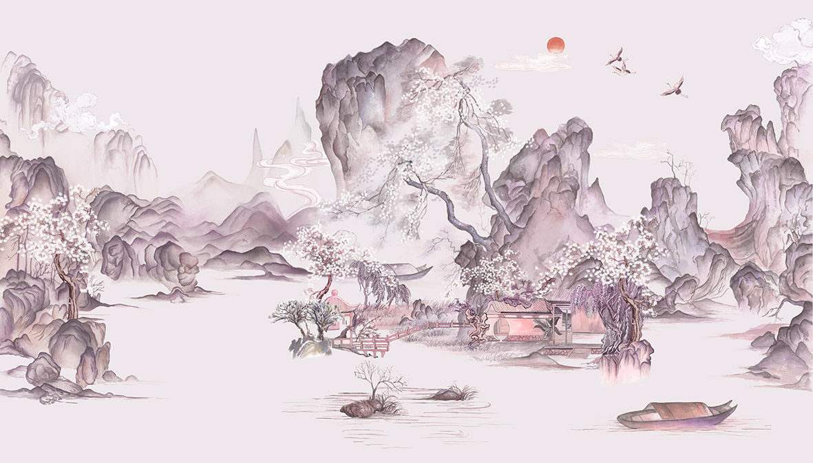 中式抽象意境风景