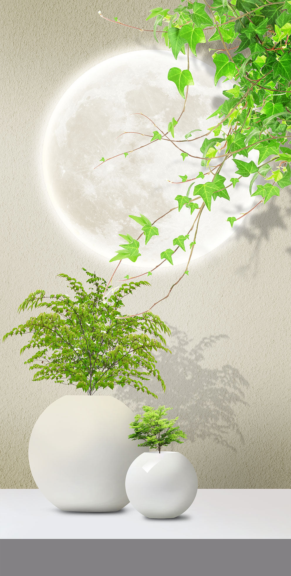 新中式玄关分层光