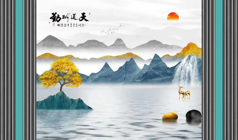背景墙现代简约格