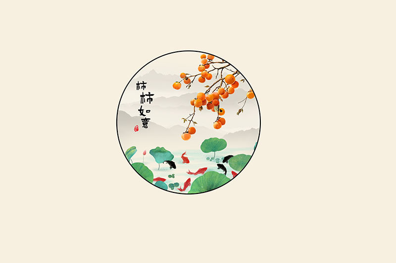 背景墙新中式山水