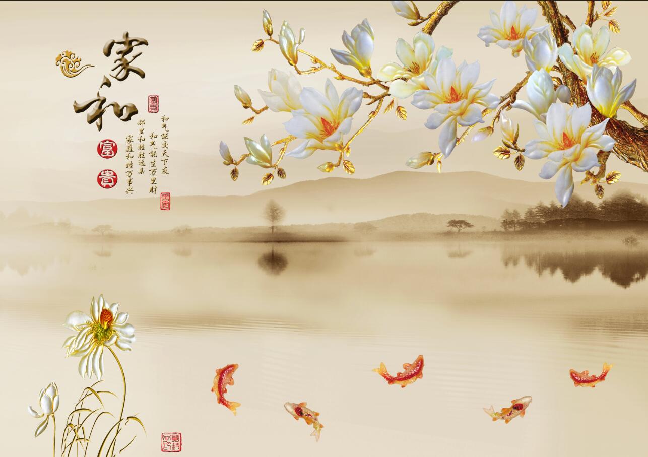家和富贵彩雕玉兰