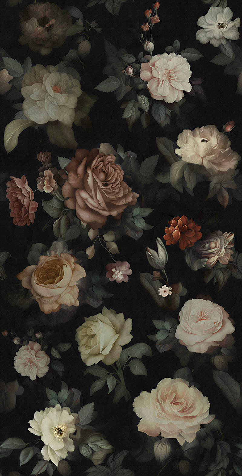 现代简约背景墙玫