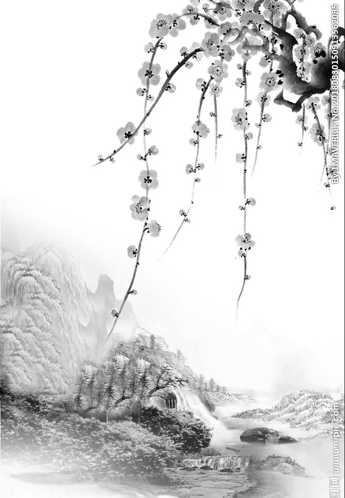 山水画素材 古典
