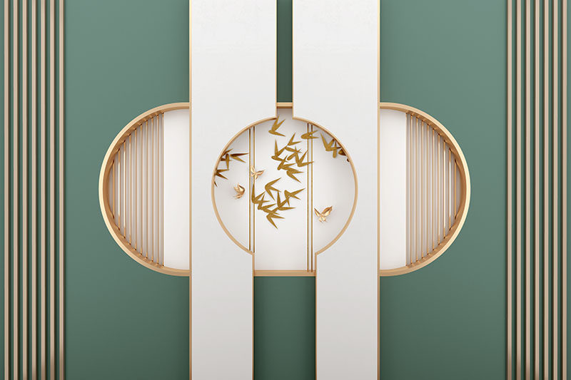 现代简约背景墙格